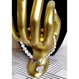 GK Designs Sterling Silver Freshwater Pearl Soulmate Bracelet 7.25 Inches